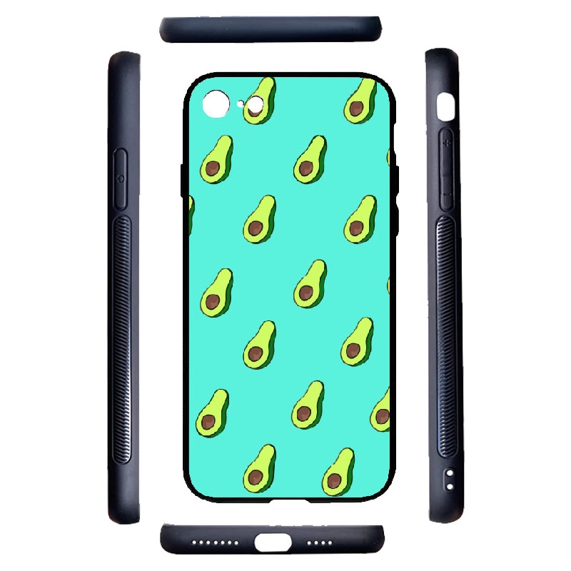 Foto 3 pulgar | Funda de Teléfono Aguacate para iPhone 8 con Borde Negro - Venta Internacional