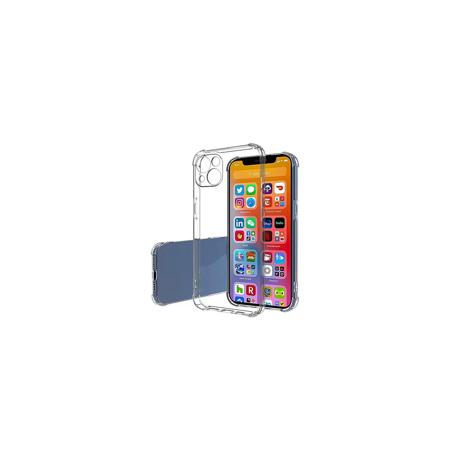 Foto 2 pulgar | Funda Antichoque para IPhone 14 Transparente - Venta Internacional