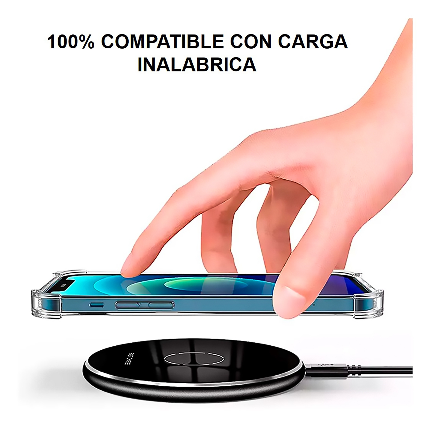 Foto 3 pulgar | Funda Antichoque para IPhone 14 Transparente - Venta Internacional