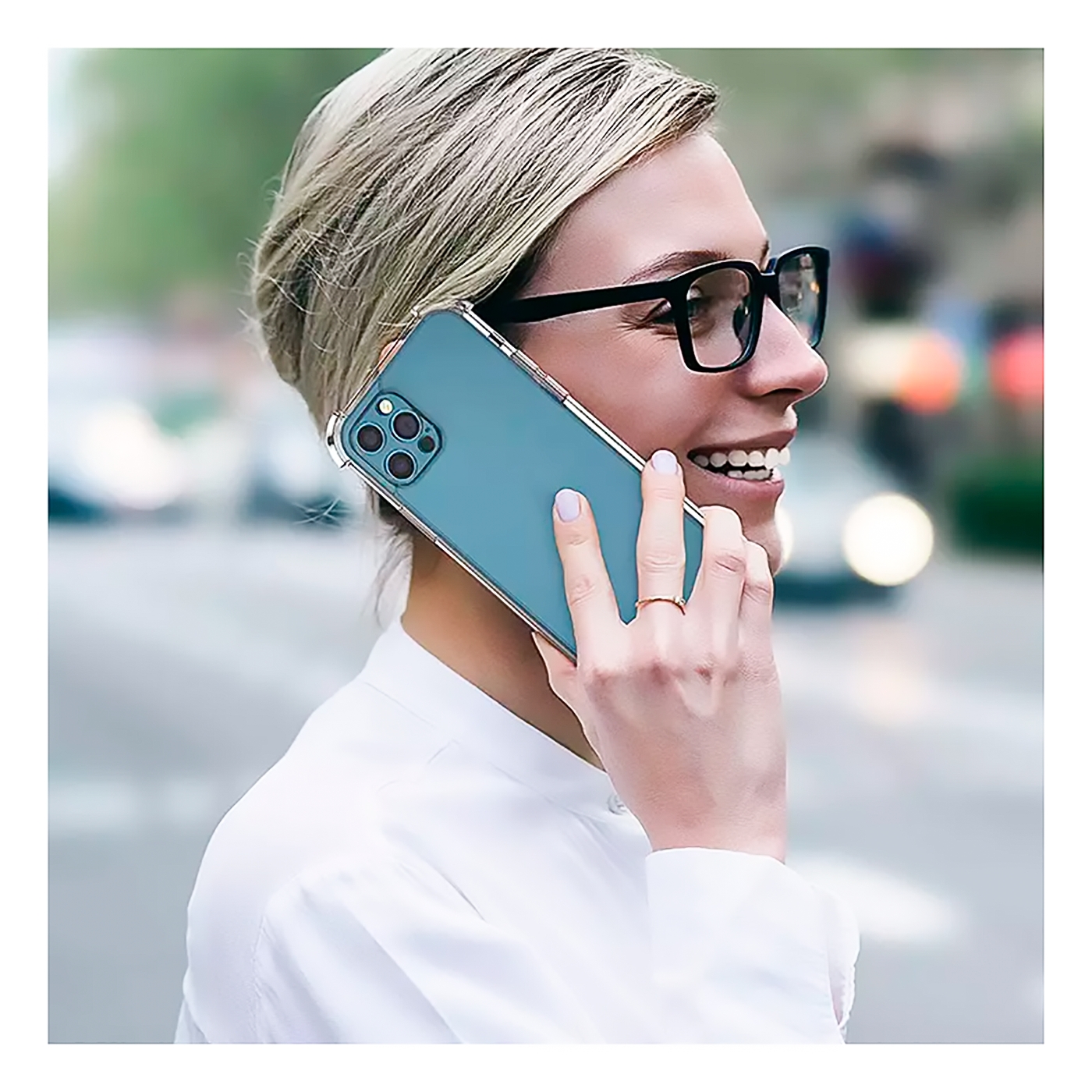 Foto 8 pulgar | Funda Antichoque para IPhone 14 Transparente - Venta Internacional