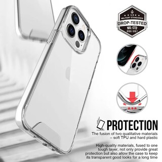 Foto 3 | Funda de Teléfono Space Clear Antiamarilleo para iPhone 14 Pro - Venta Internacional