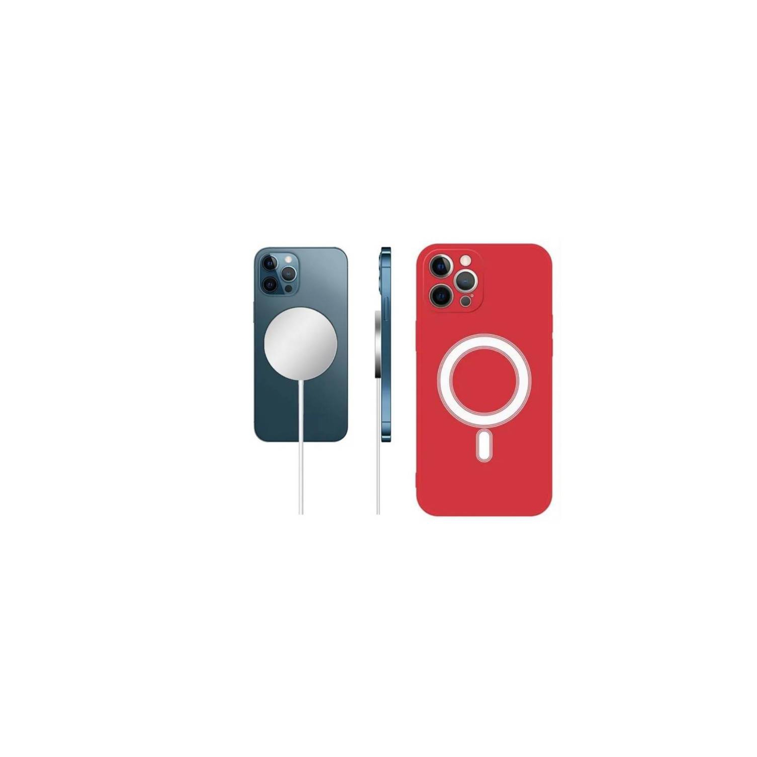 Foto 1 | Funda Magsafe de Silicona a Prueba de Golpes para IPhone 13 Pro Max Roja - Venta Internacional