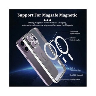 Foto 3 | Funda Transparente de Lujo con Magphase para iPhone 11 Pro Max - Venta Internacional