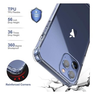 Foto 5 | Funda IPhone 11 Pro de Silicona Transparente Reforzada - Venta Internacional