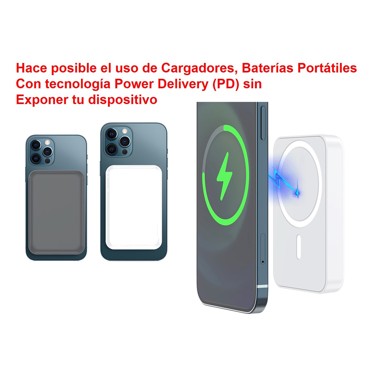 Foto 3 pulgar | Funda Magnética para iPhone 13 Pro Max Magsafe Transparente - Venta Internacional