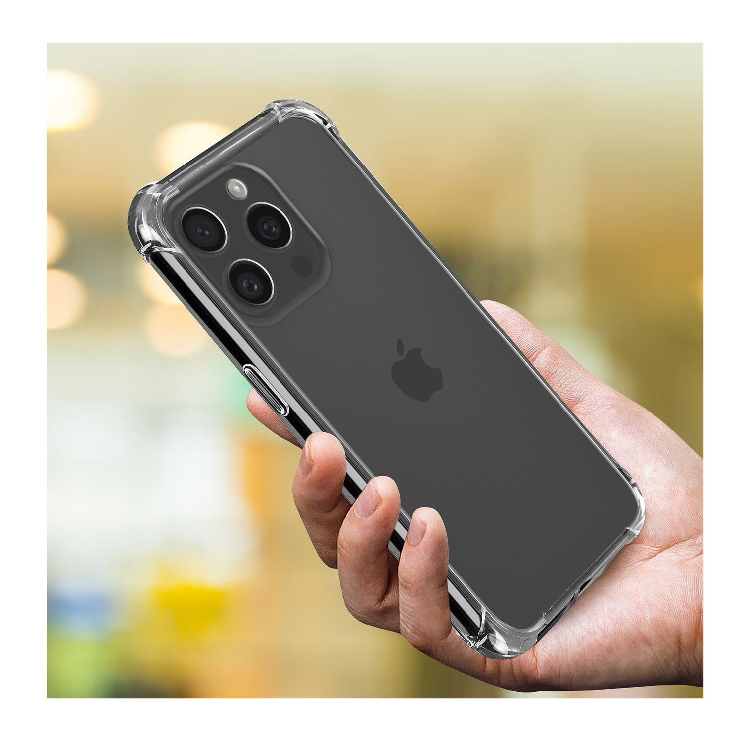 Foto 3 pulgar | Funda de Teléfono Transparente Antichoque para iPhone 15 Pro Max - Venta Internacional