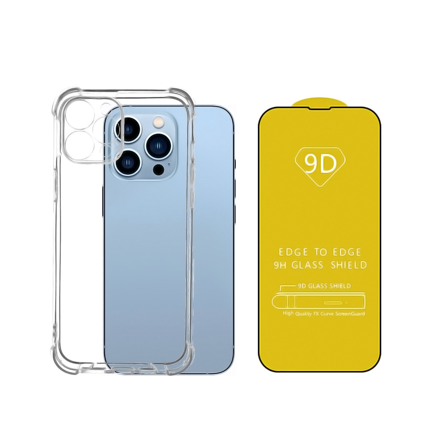 Funda Y Lámina Completa De Cristal De Mica Para iPhone 13 Pro Max - Venta Internacional