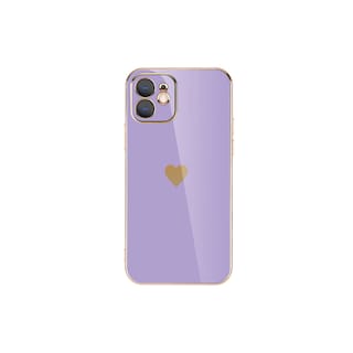Foto 1 | Funda de Teléfono con Forma de Corazón para iPhone 11 Lila TPU Semirrígida - Venta Internacional