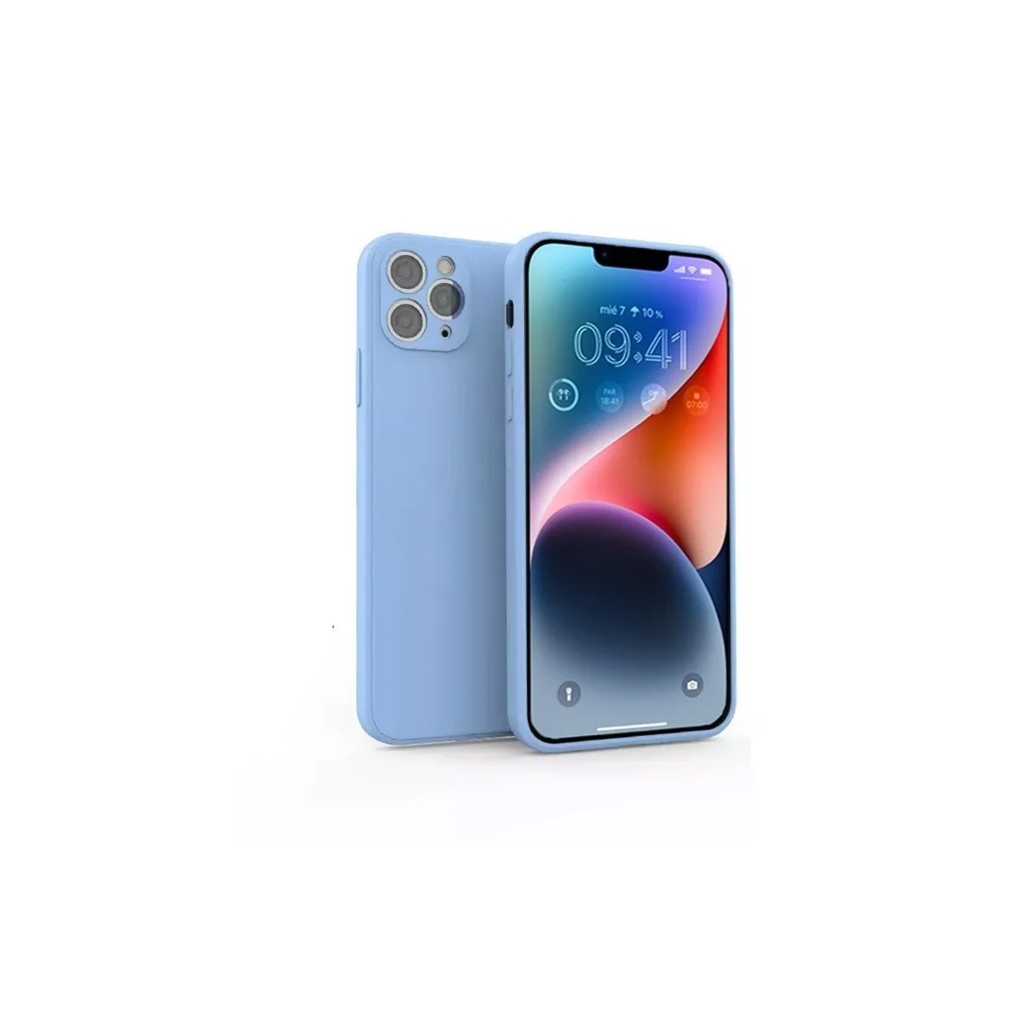 Foto 2 pulgar | Funda Silicona Azul Violeta Antichoque para iPhone 11 Pro Max - Venta Internacional