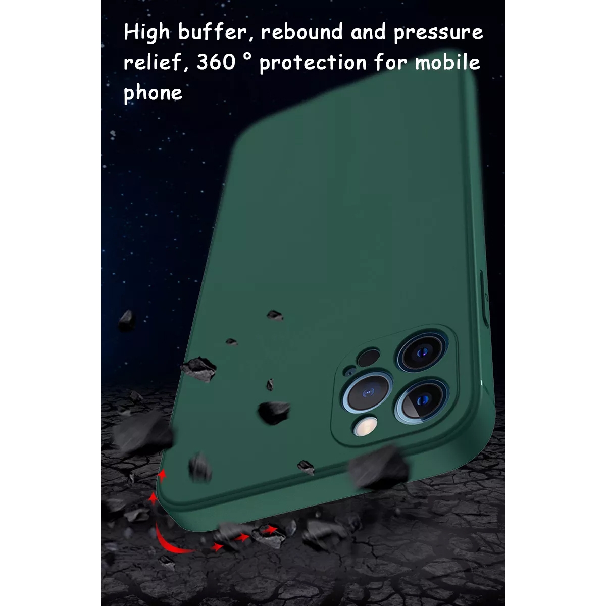 Foto 5 pulgar | Funda Silicona Azul Violeta Antichoque para iPhone 11 Pro Max - Venta Internacional