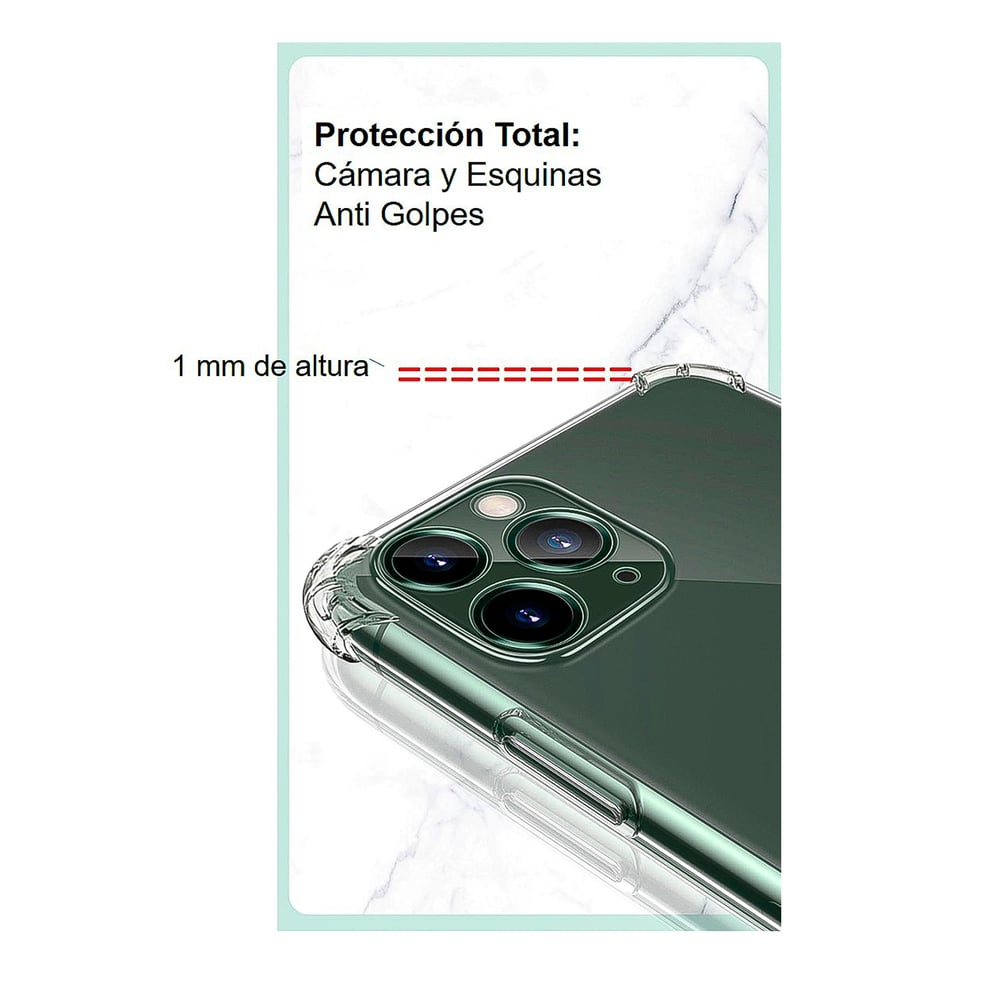 Foto 5 pulgar | Funda + Protector de Pantalla de Cristal para IPhone 11 Transparente - Venta Internacional