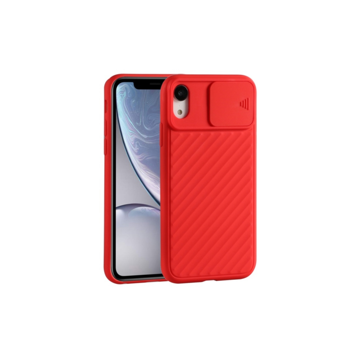 Funda con Protector de Cámara para iPhone X/XS Rojo - Venta Internacional