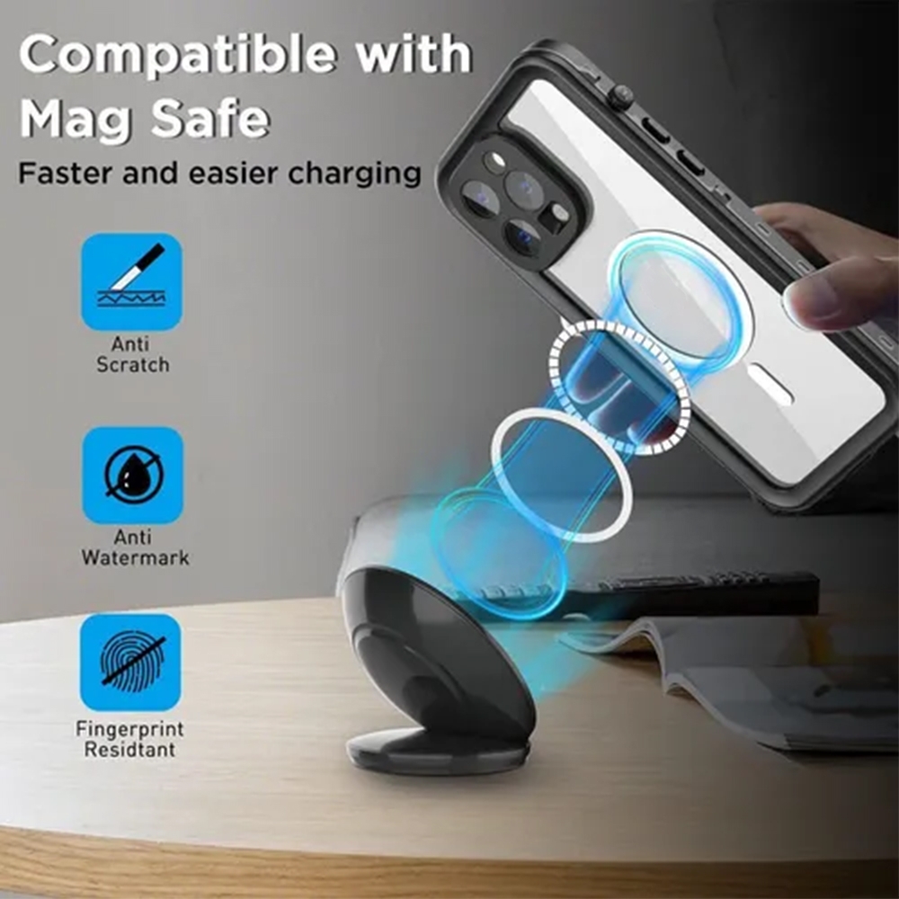 Foto 5 pulgar | Funda impermeable y a prueba de golpes con Magsafe para iPhone 14 Pro Max