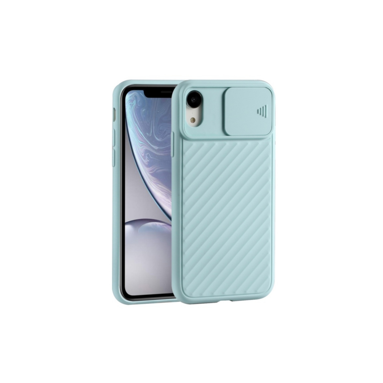Funda con Protector De Cámara Para iPhone Xs Max color Azul Claro - Venta Internacional