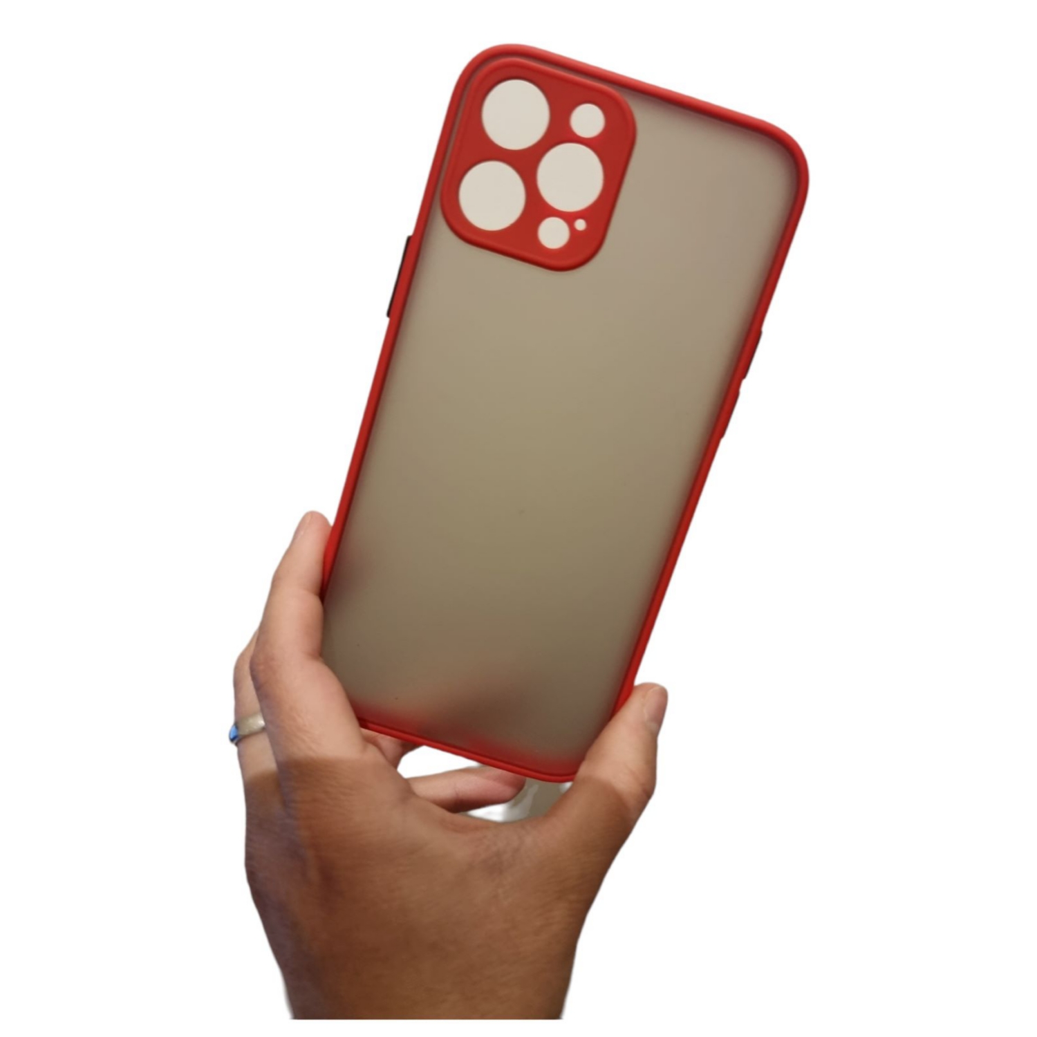 Foto 2 pulgar | Funda de Silicona Zona Siegna Rojo Mate para iPhone 12 Pro Max - Venta Internacional