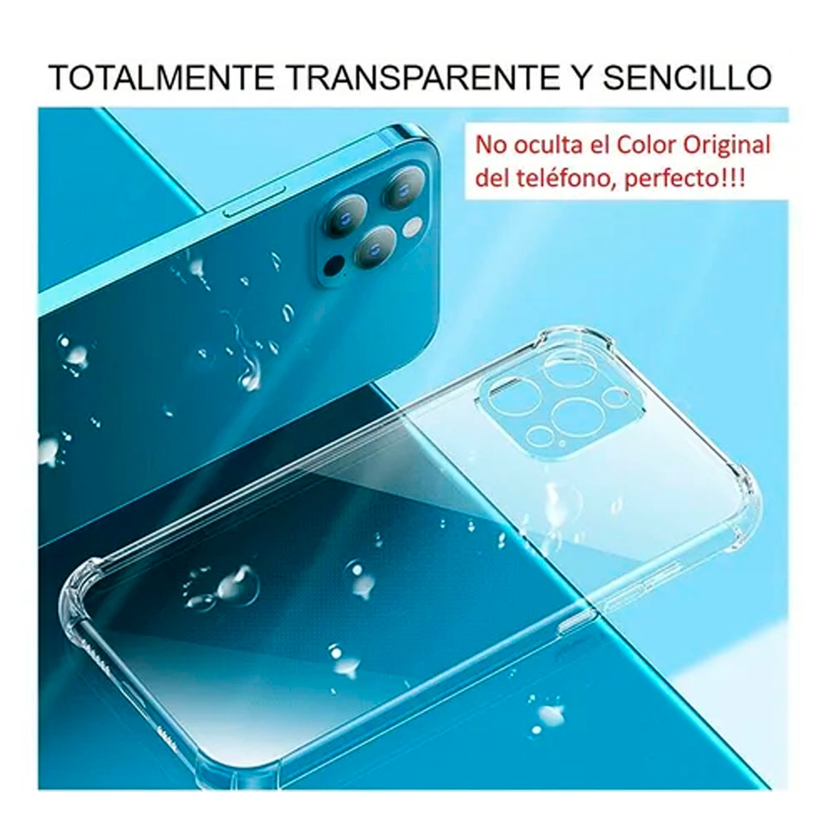 Foto 3 pulgar | Funda De Gel Tpu Transparente Reforzada Para iPhone 12 Pro - Venta Internacional