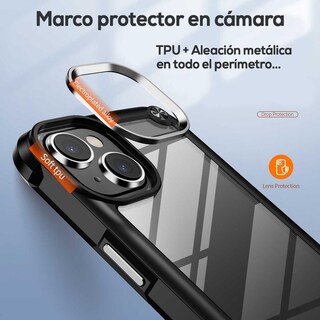 Foto 5 | Funda Tekku Shock Hardshell Para Iphone 15 Plus Negra Transparente