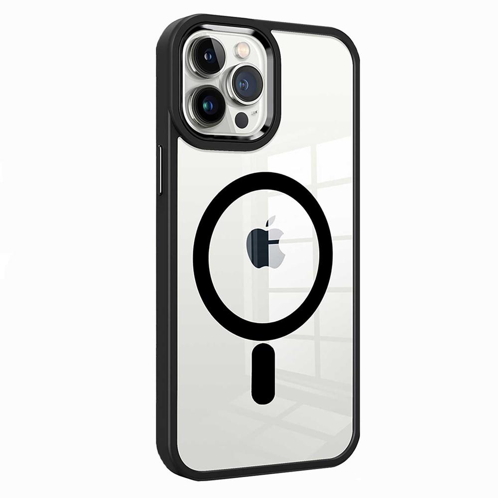 Foto 3 pulgar | Funda Tekku Clrcolor Para Iphone 15 Plus Transp Negro Compatible Con Magsafe