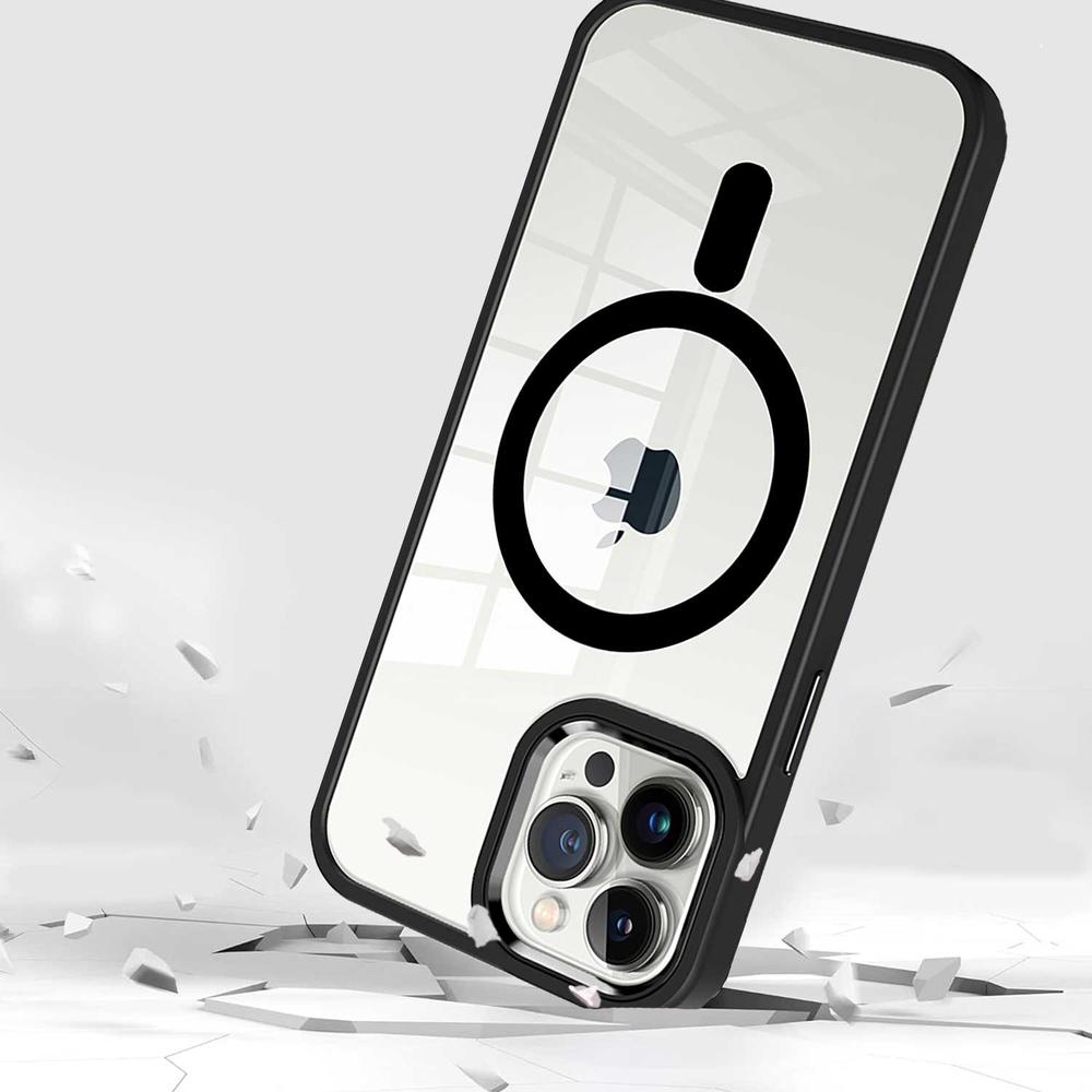Foto 5 pulgar | Funda Tekku Clrcolor Para Iphone 15 Plus Transp Negro Compatible Con Magsafe