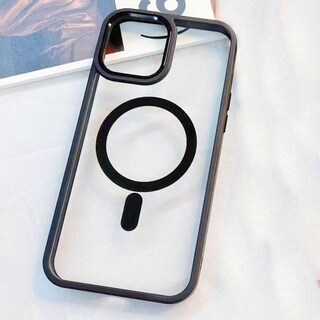 Foto 5 | Funda Tekku Clrcolor Para Iphone 15 Plus Transp Negro Compatible Con Magsafe