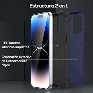 Foto 3 | Funda Tekku Tough Cover Para Iphone 15 Pro Azul
