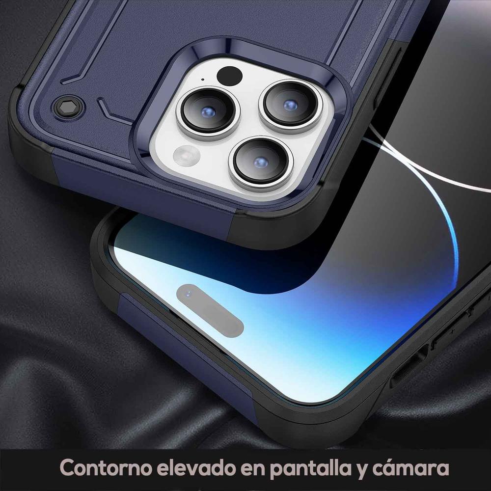Foto 7 pulgar | Funda Tekku Tough Cover Para Iphone 15 Pro Azul