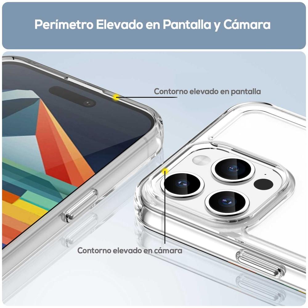 Foto 6 pulgar | Funda Tekku Tpu Rugged Para Iphone 15 Pro Max Transparente