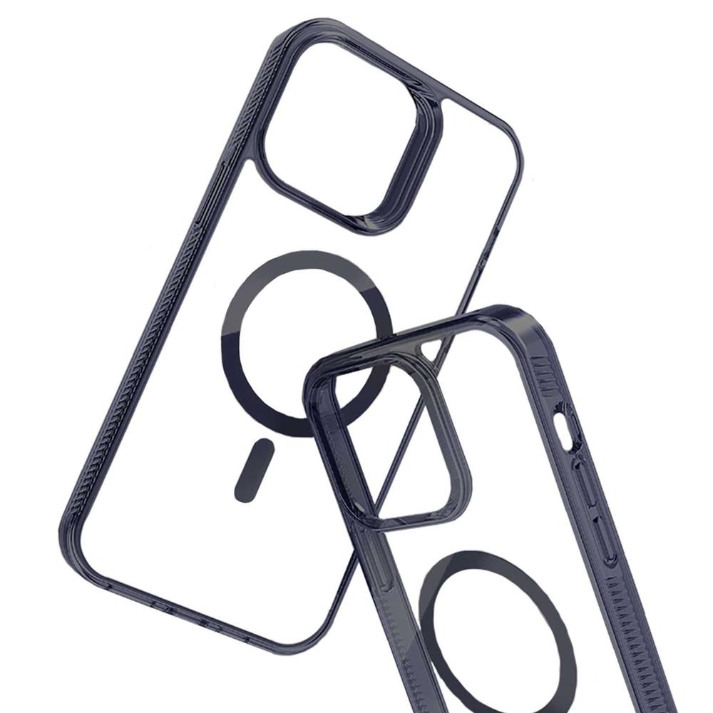 Foto 3 pulgar | Funda Tekku Gstyle Para Iphone 15 Transp Negro Con Magsafe