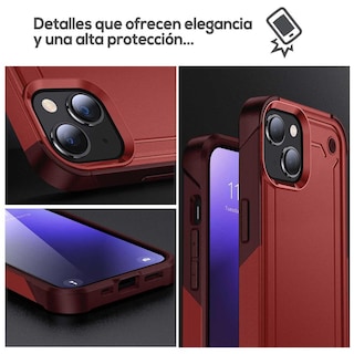 Foto 2 | Funda Tekku Tough Cover Para Iphone 15 Plus Roja