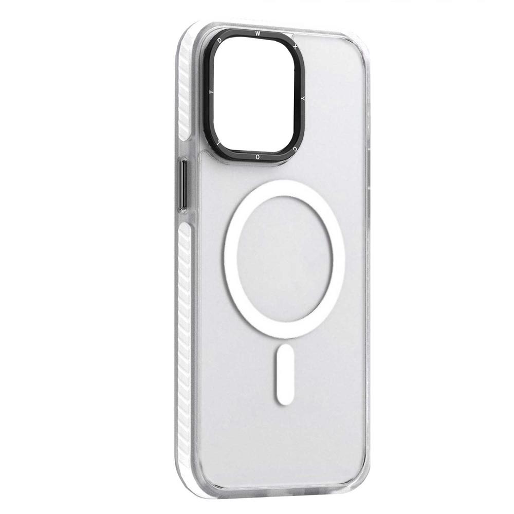 Foto 2 pulgar | Funda Tekku Matte Color Para Iphone 15 Plus Trans Blanco Compatible Con Magsafe