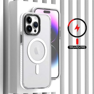 Foto 3 | Funda Tekku Matte Color Para Iphone 15 Plus Trans Blanco Compatible Con Magsafe