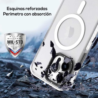 Foto 4 | Funda Tekku Matte Color Para Iphone 15 Plus Trans Blanco Compatible Con Magsafe