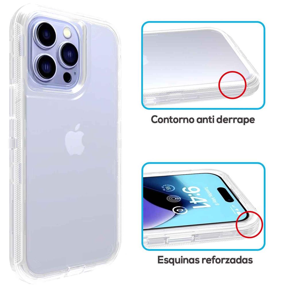 Foto 5 pulgar | Funda Tekku Protect 360 Para Iphone 15 Pro Max Transparente