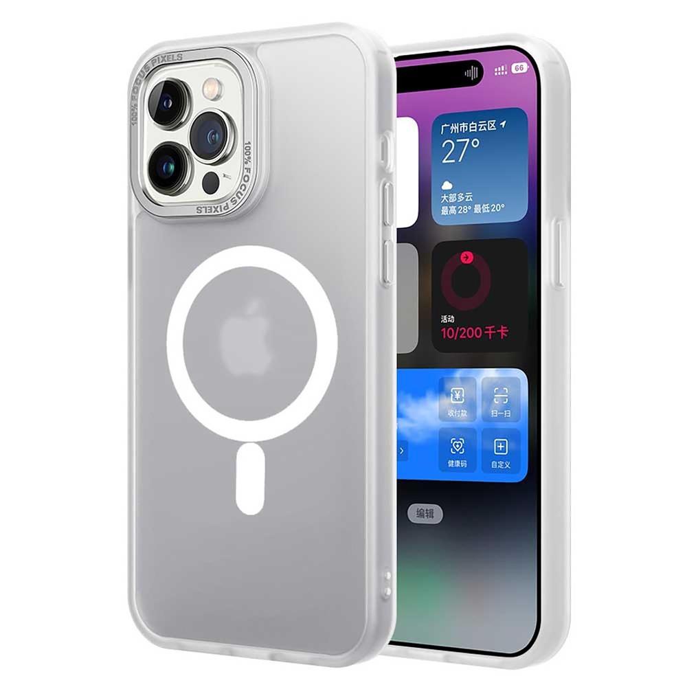 Foto 1 | Funda Tekku Matte Para Iphone 15 Pro Trans Blanco Compatible Con Magsafe