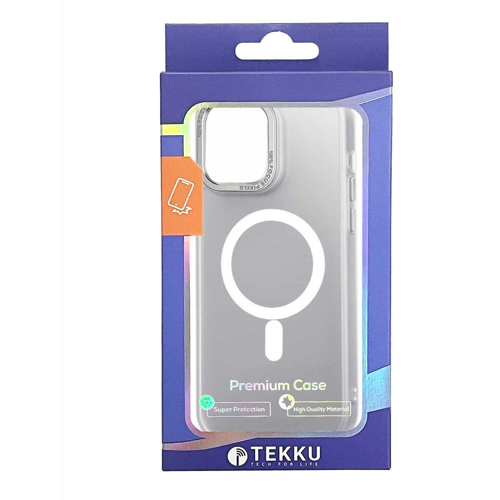 Foto 4 | Funda Tekku Matte Para Iphone 15 Pro Trans Blanco Compatible Con Magsafe