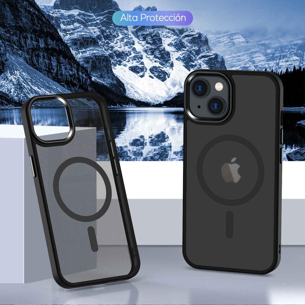 Foto 2 | Funda Tekku Matte Style Para Iphone 15 Plus Trans Negra Compatible Con Magsafe