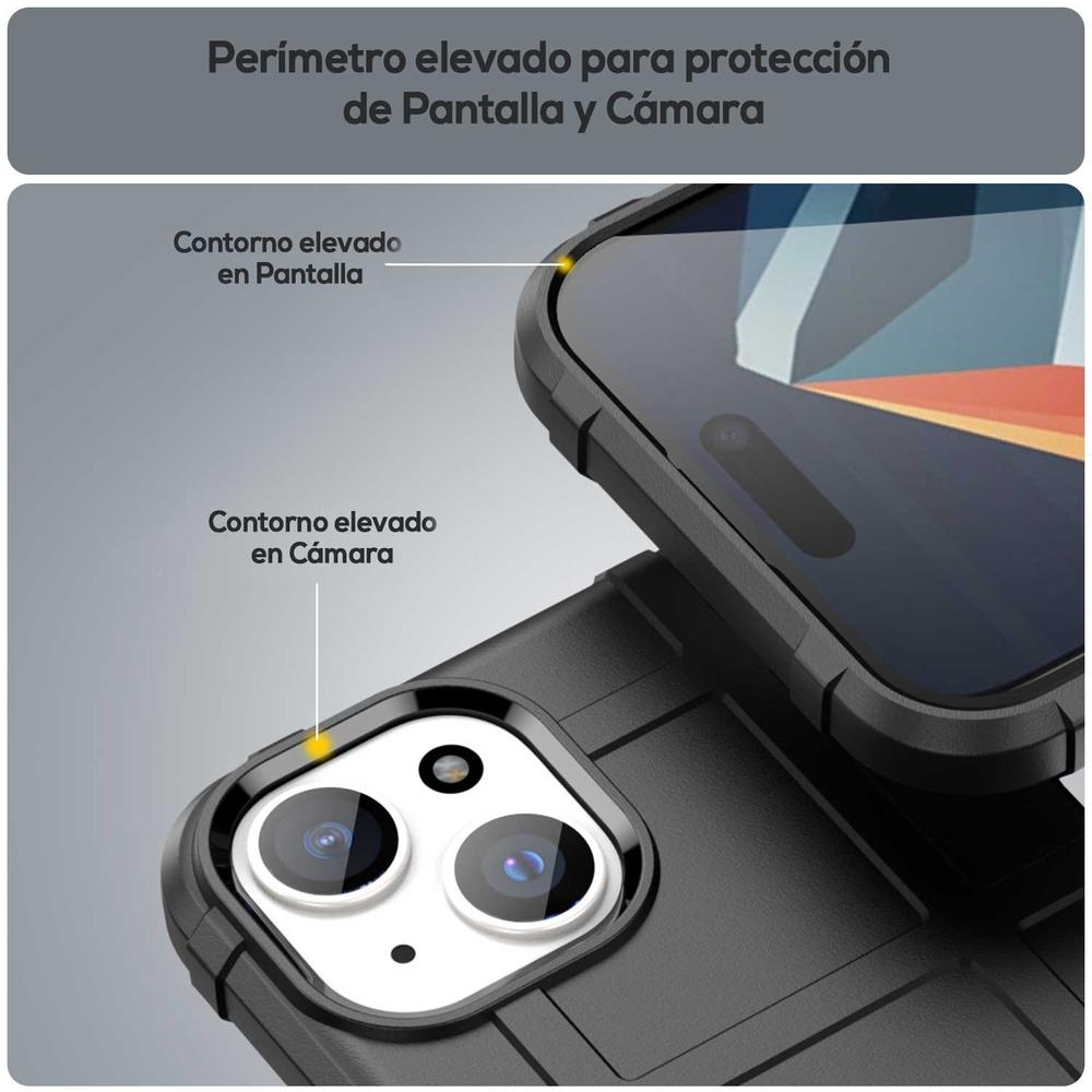 Foto 5 pulgar | Funda Tekku Rugged Shield Para Iphone 15 Plus Negra