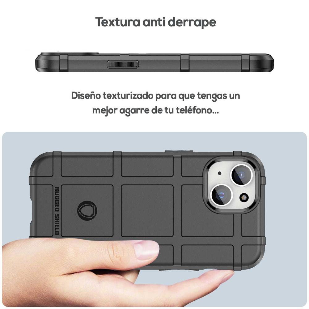 Foto 8 pulgar | Funda Tekku Rugged Shield Para Iphone 15 Plus Negra