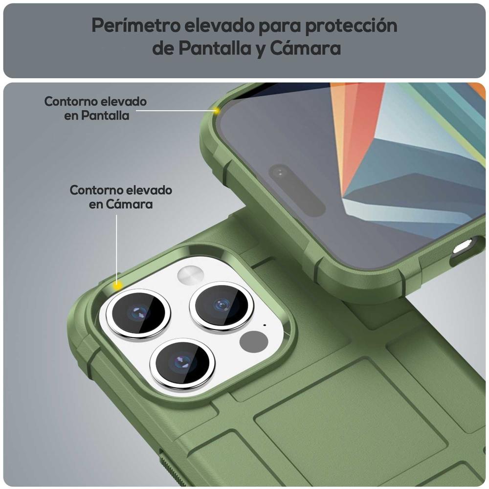 Foto 5 pulgar | Funda Tekku Rugged Shield Para Iphone 15 Pro Max Verde