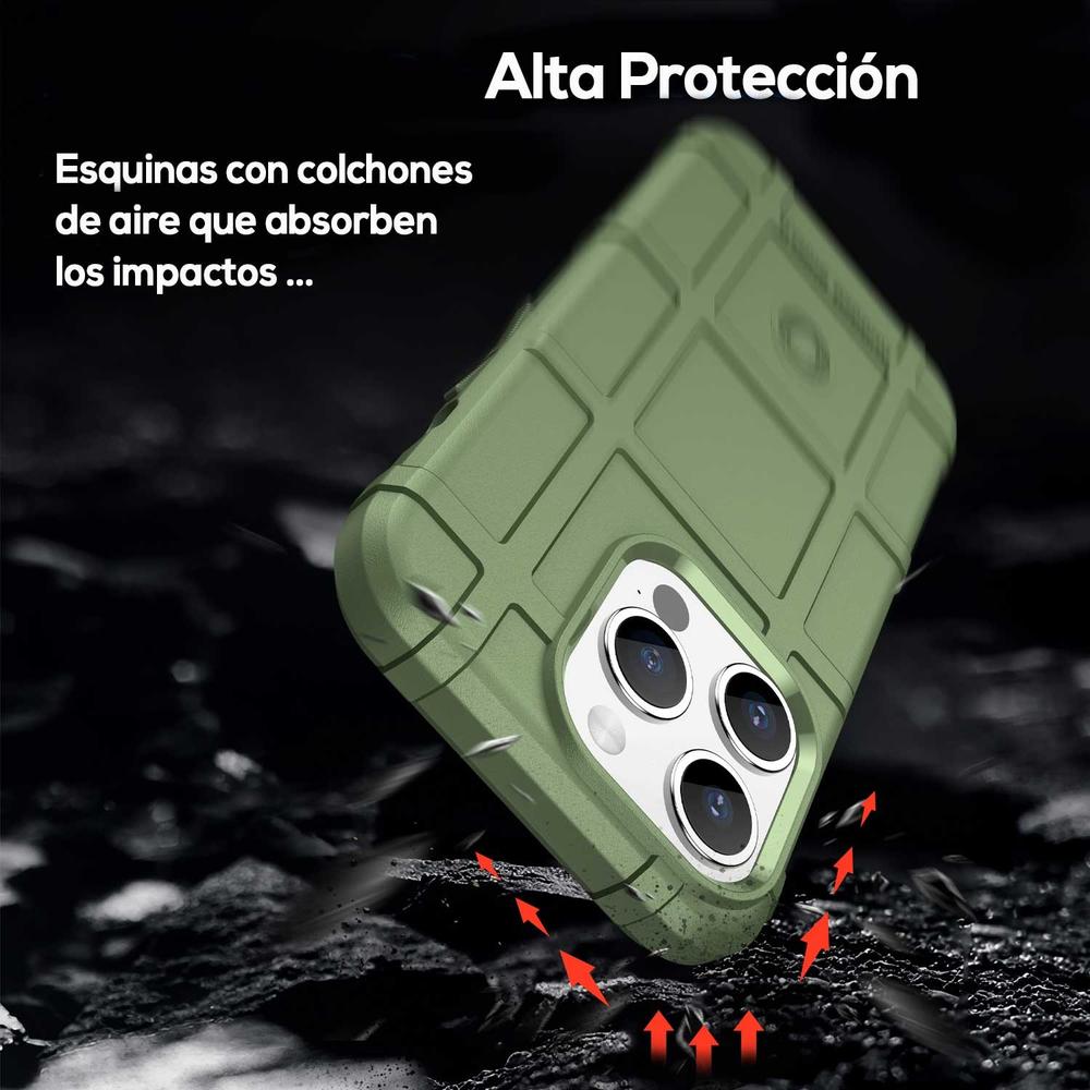 Foto 6 pulgar | Funda Tekku Rugged Shield Para Iphone 15 Pro Max Verde