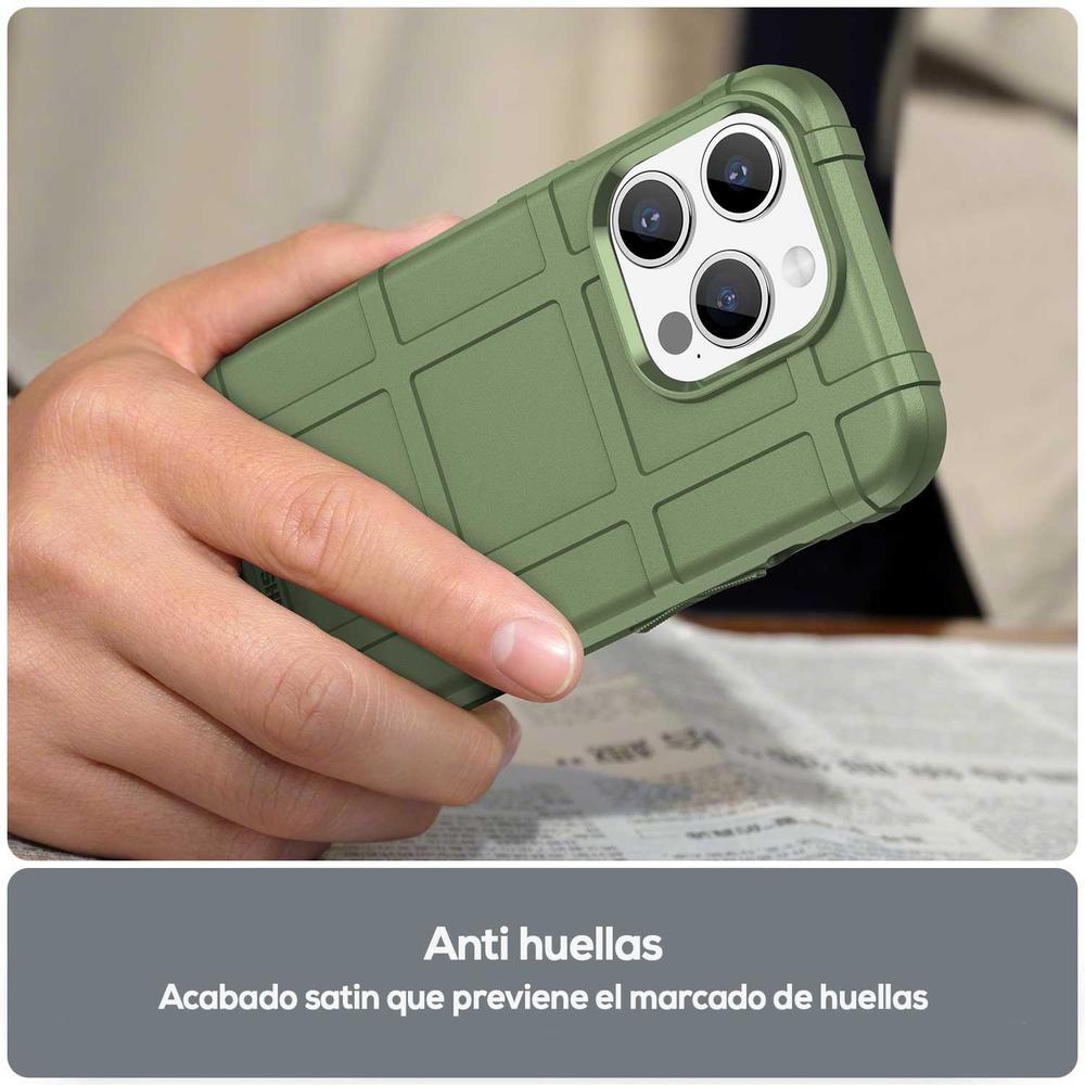 Foto 7 pulgar | Funda Tekku Rugged Shield Para Iphone 15 Pro Max Verde