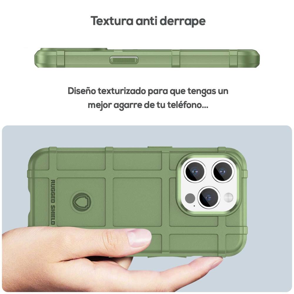 Foto 8 pulgar | Funda Tekku Rugged Shield Para Iphone 15 Pro Max Verde