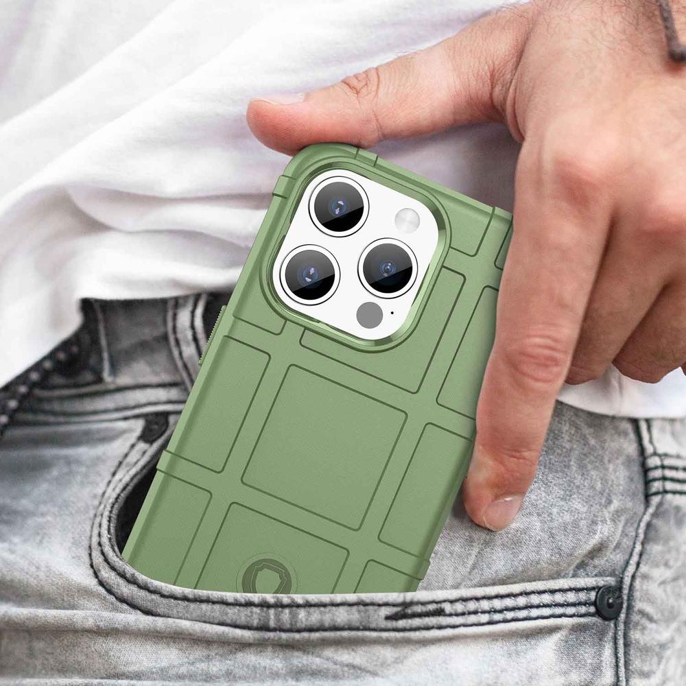 Foto 9 pulgar | Funda Tekku Rugged Shield Para Iphone 15 Pro Max Verde