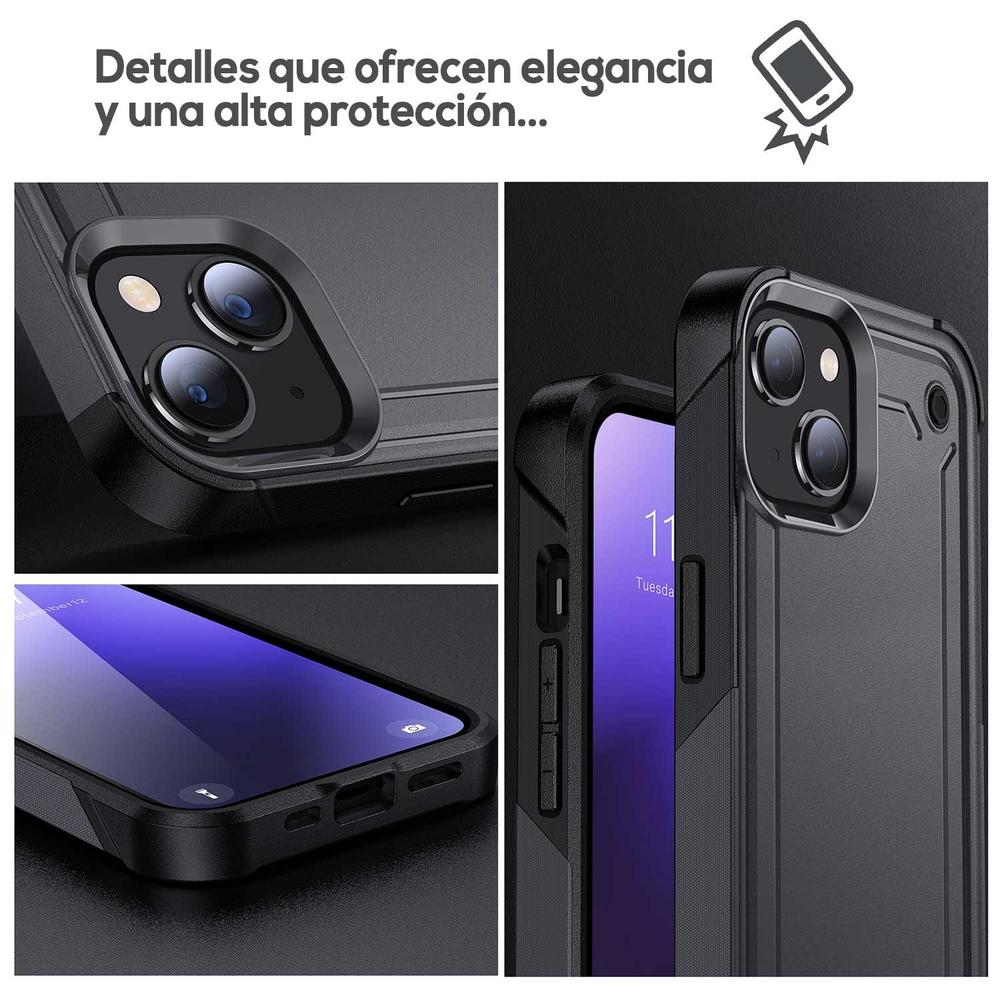 Foto 5 pulgar | Funda Tekku Tough Cover Para Iphone 15 Plus Negra