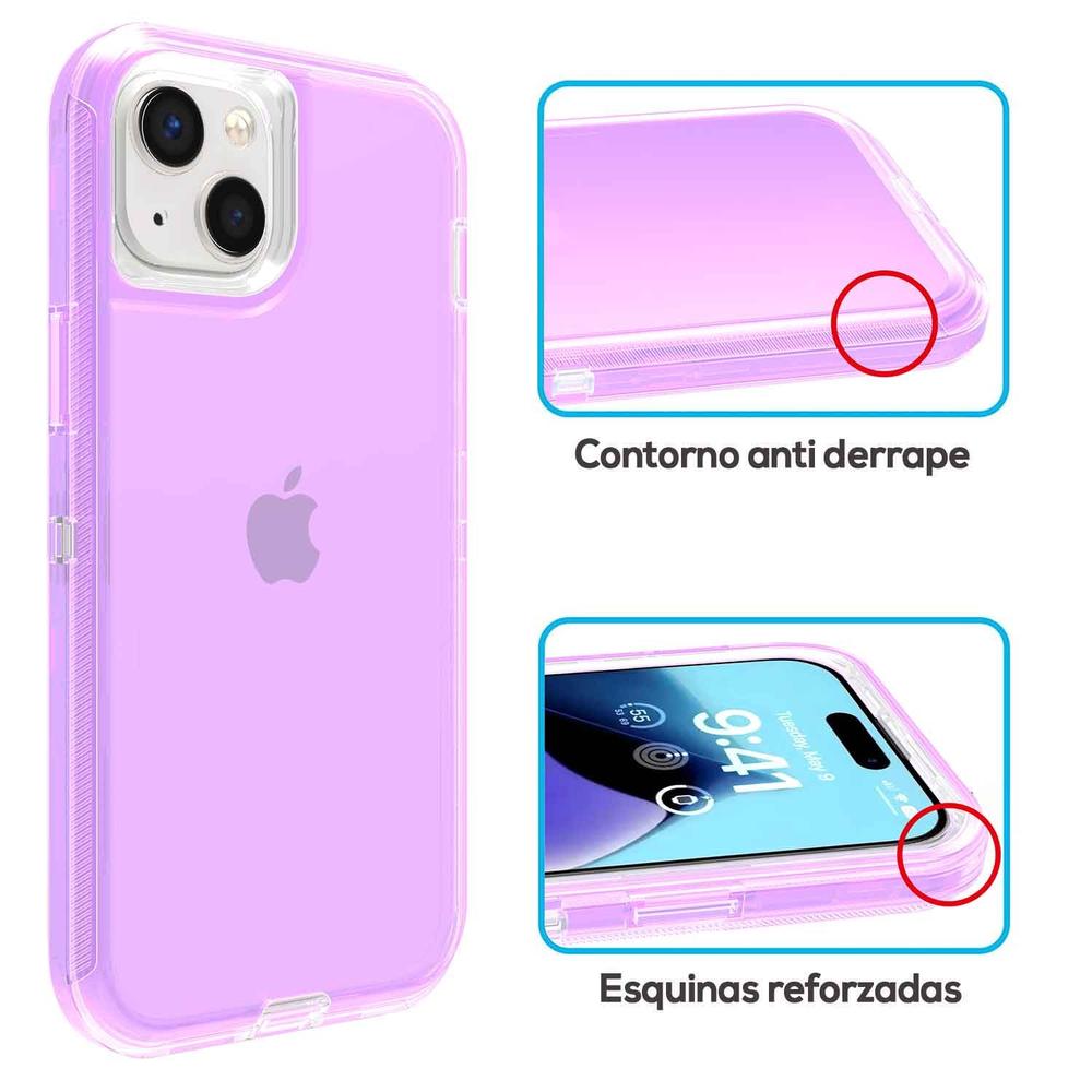 Foto 5 pulgar | Funda Tekku Protect 360 Para Iphone 15 Violeta Translucida