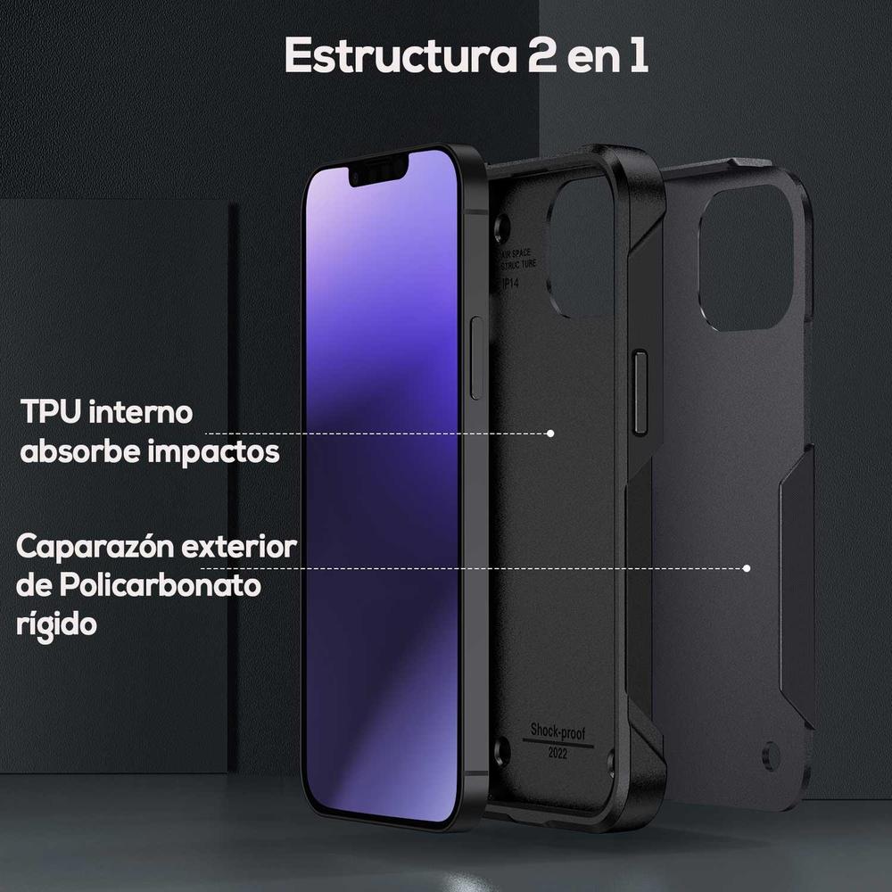 Foto 5 pulgar | Funda Tekku Tough Cover Para Iphone 15 Pro Negra