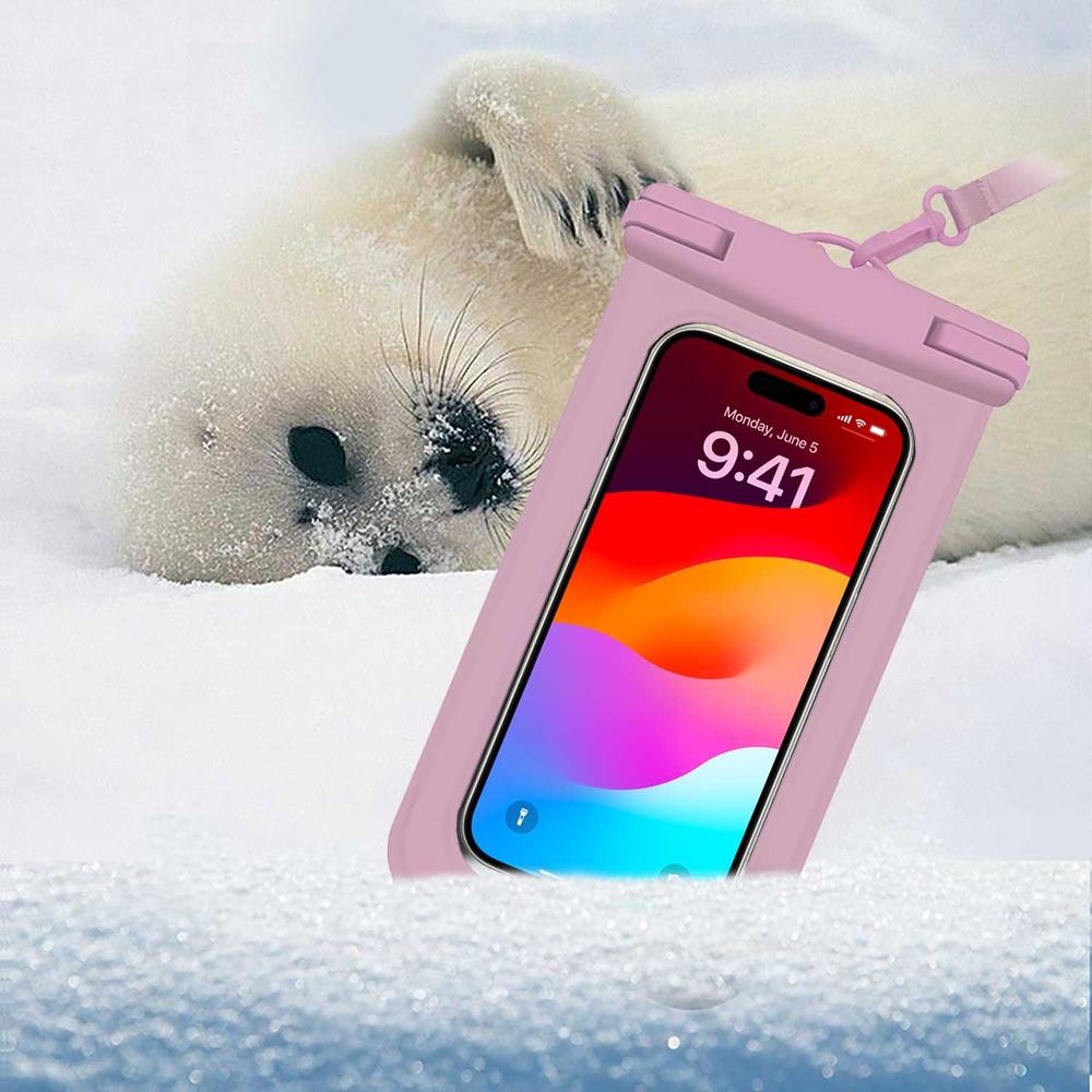 Foto 6 pulgar | Funda Tekku Contra Agua Colgante Universal Sumergible Rosa