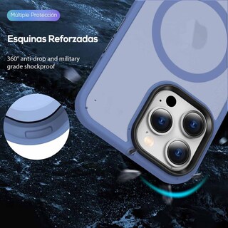 Foto 3 | Funda Tekku Matte Style Para Iphone 15 Pro Trans Azul Compatible Con Magsafe