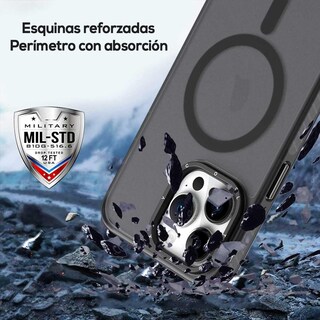 Foto 3 | Funda Tekku Matte Color Para Iphone 15 Pro Max Trans Negra Compatible Con Magsafe