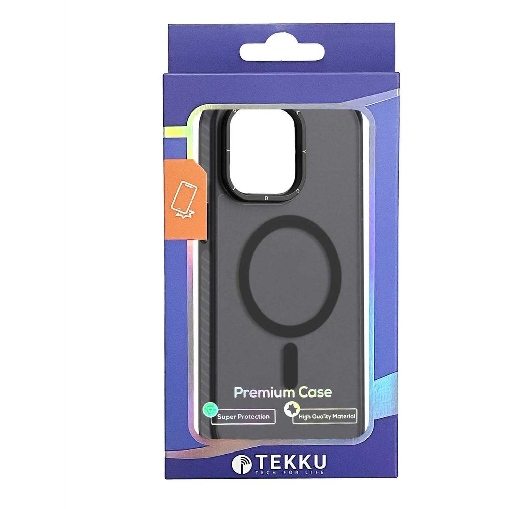 Foto 5 | Funda Tekku Matte Color Para Iphone 15 Pro Max Trans Negra Compatible Con Magsafe
